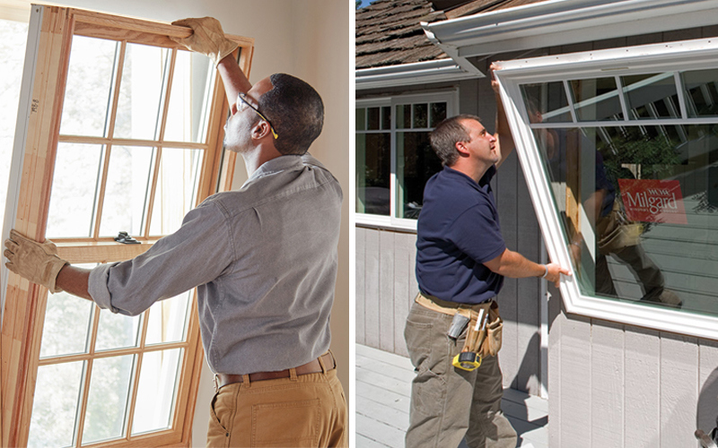 Do you install replacement windows from the inside or outside?